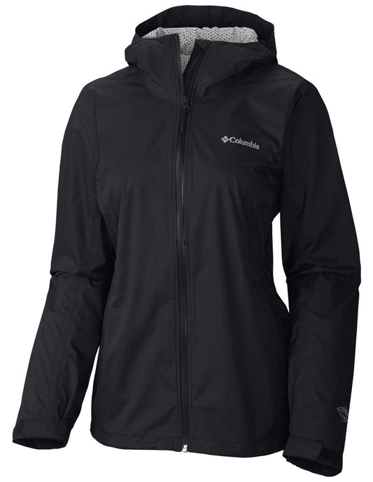 Columbia Women Black Evapouration Rain Jacket