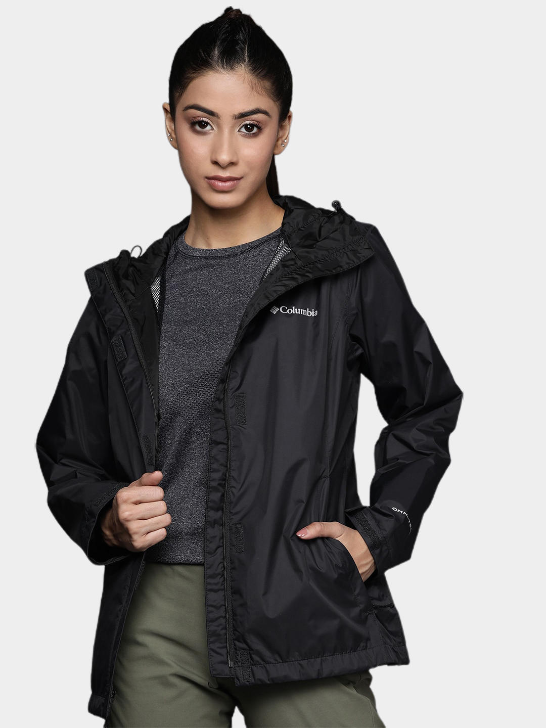Columbia Women Black Arcadia II Rain Jacket