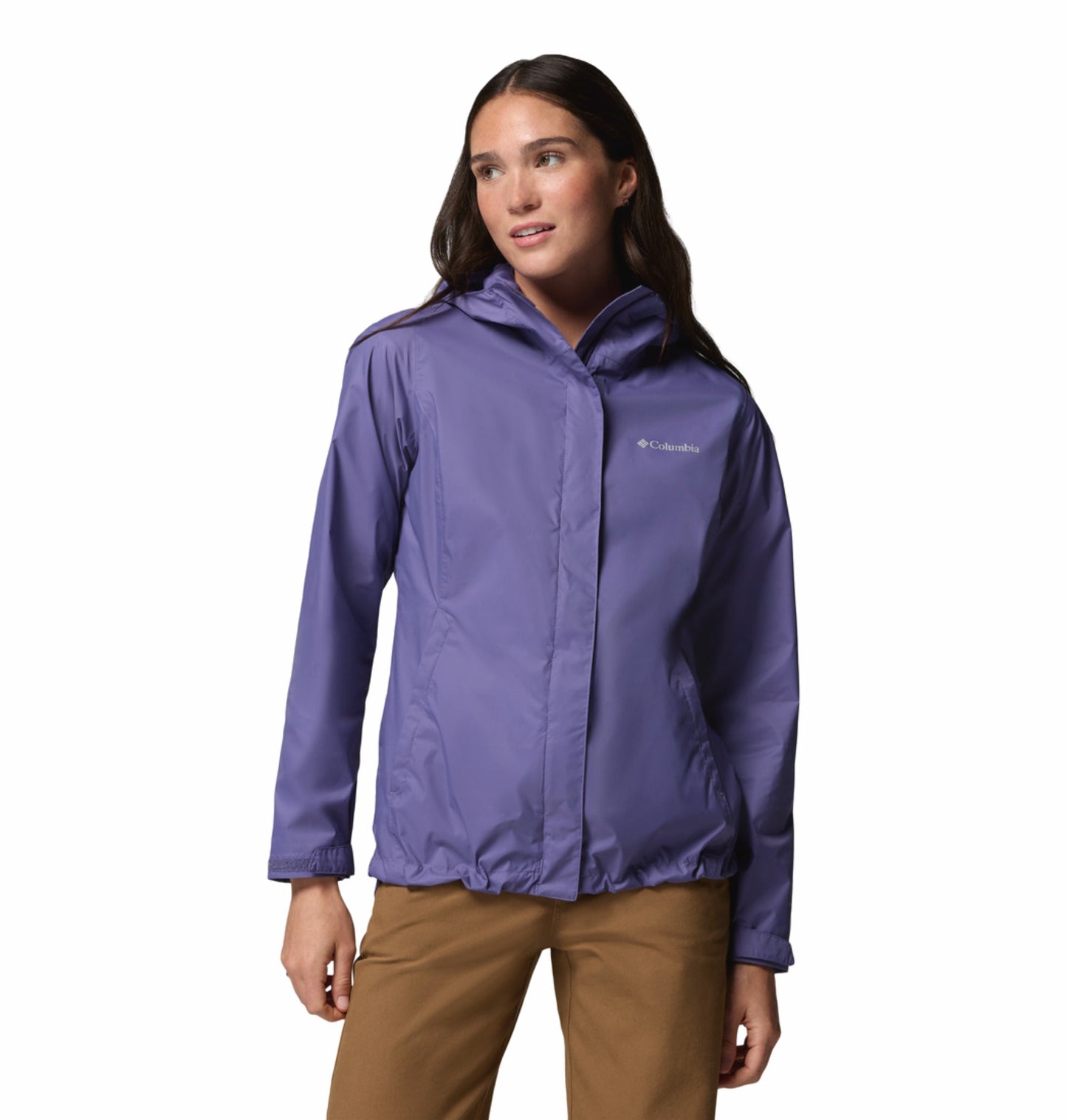 Columbia Women Purple Omni-Tech Arcadia II Lightweight Waterproof Rain Jacket