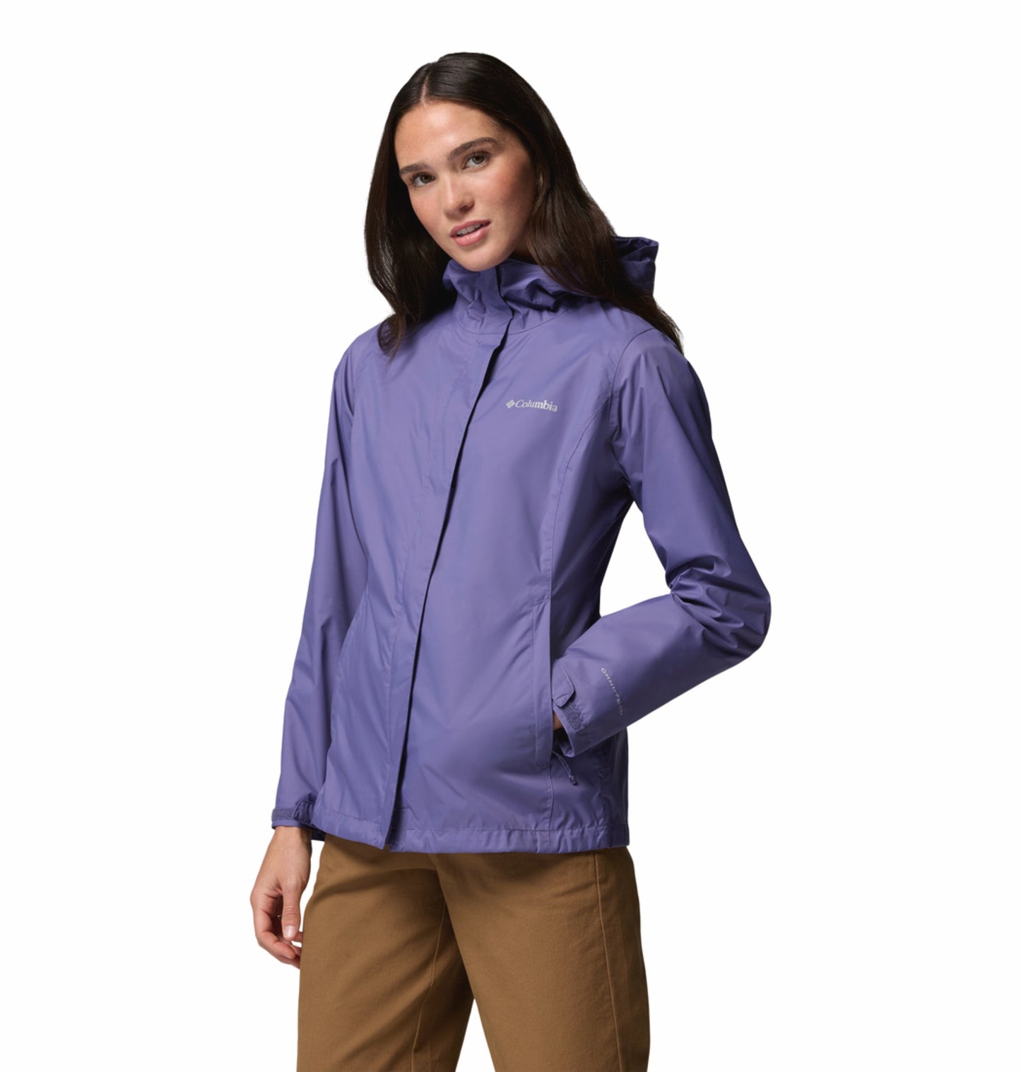 Columbia Women Purple Omni-Tech Arcadia II Lightweight Waterproof Rain Jacket