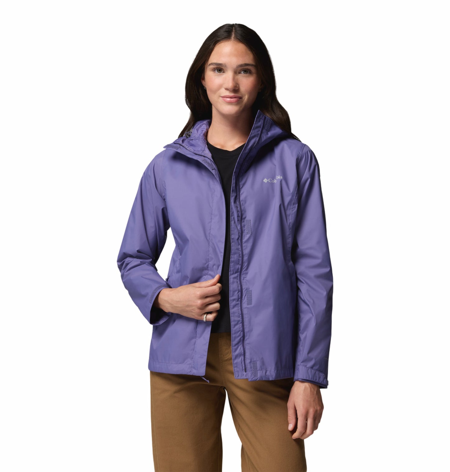 Columbia Women Purple Omni-Tech Arcadia II Lightweight Waterproof Rain Jacket