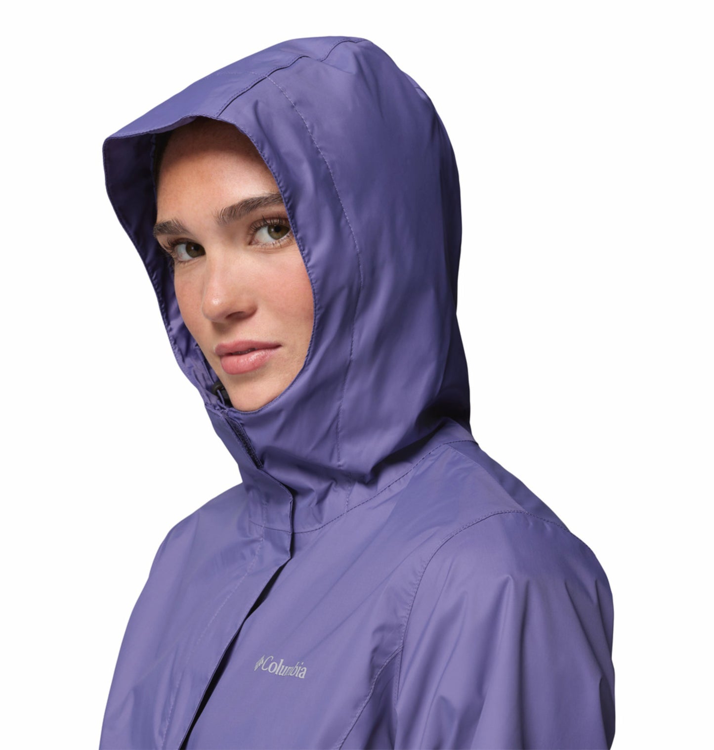 Columbia Women Purple Omni-Tech Arcadia II Lightweight Waterproof Rain Jacket