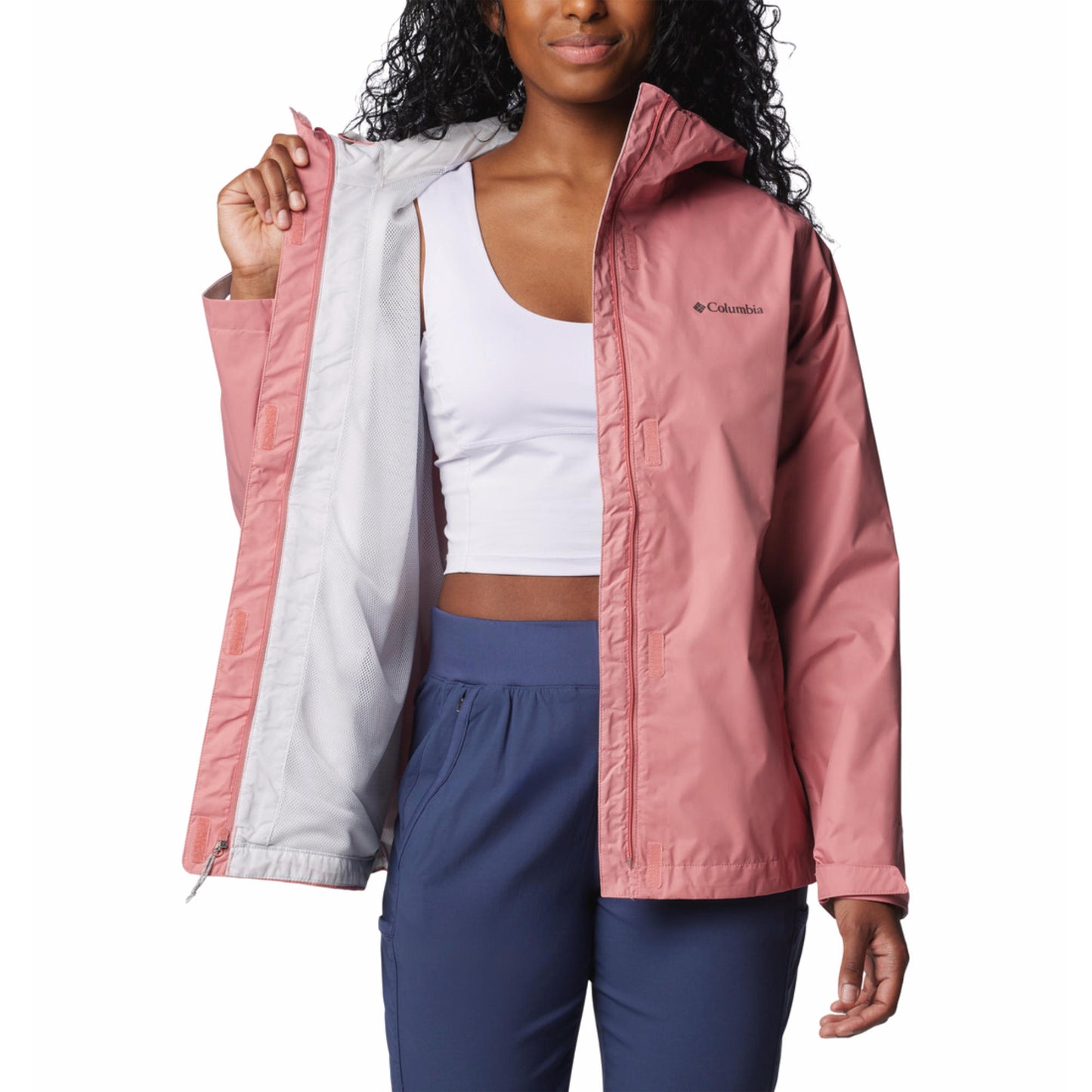 Columbia Women Red Omni-Tech Arcadia II Waterproof Rain Jacket