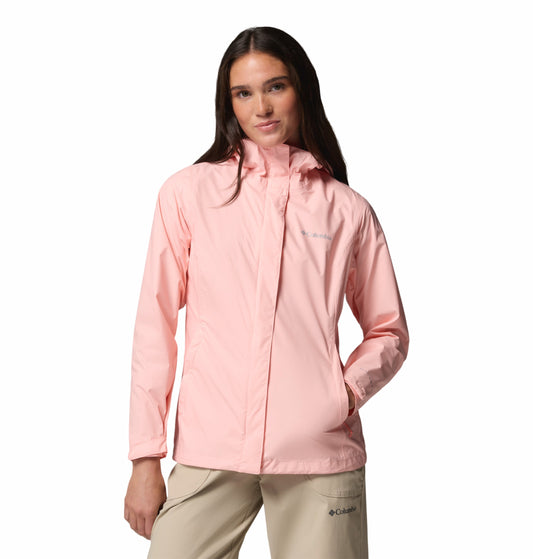 Columbia Women Pink Omni-Tech Arcadia II Lightweight Waterproof Rain Jacket