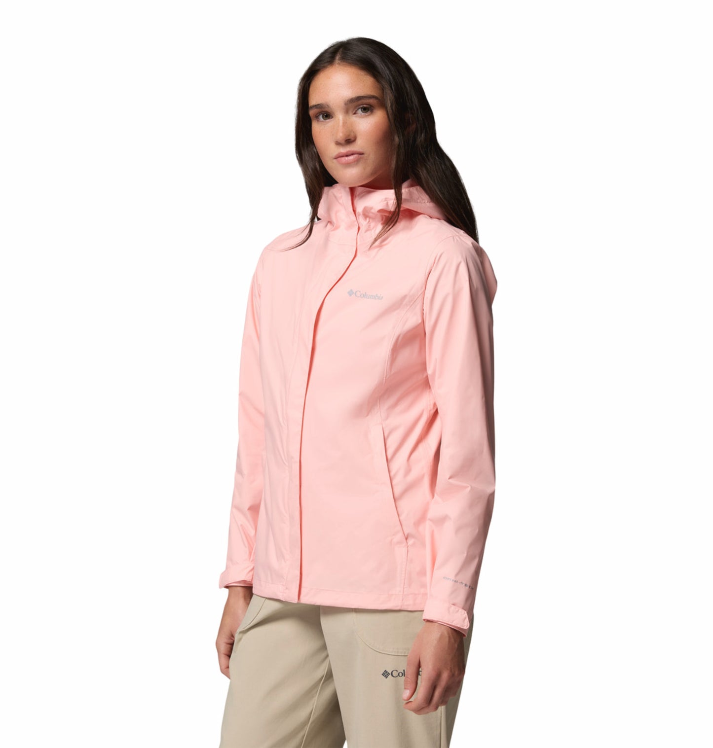Columbia Women Pink Omni-Tech Arcadia II Lightweight Waterproof Rain Jacket
