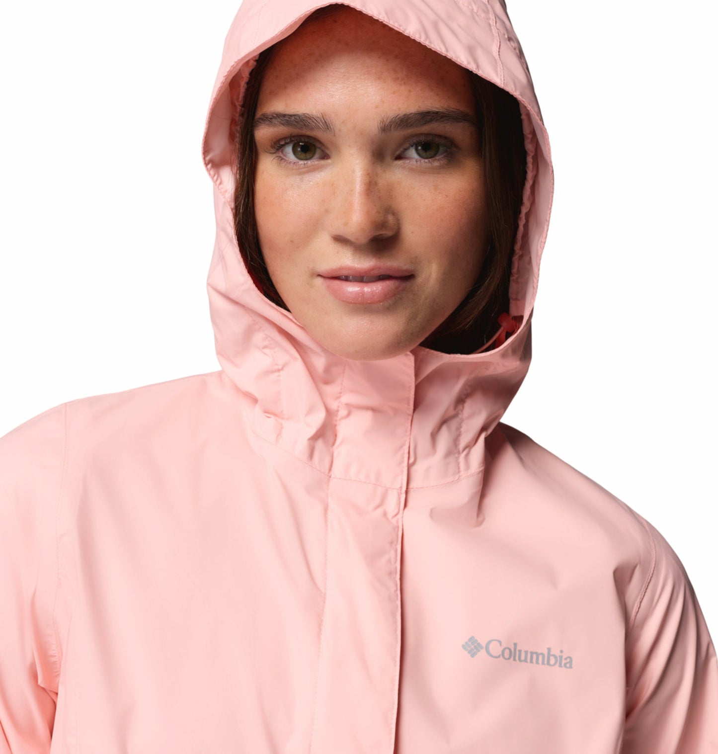 Columbia Women Pink Omni-Tech Arcadia II Lightweight Waterproof Rain Jacket