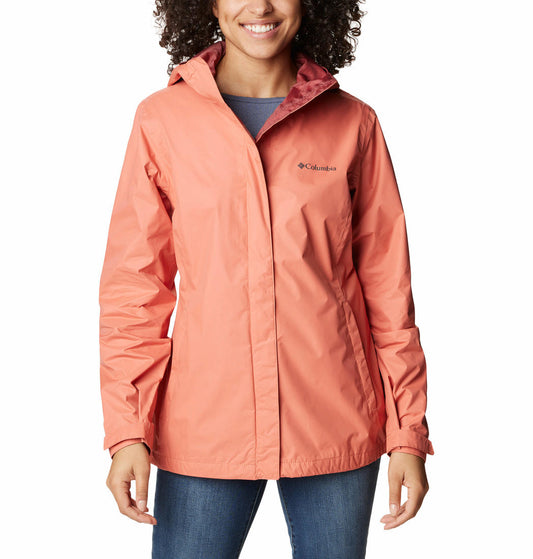 Columbia Women Peach Omni-Tech Arcadia II Waterproof Rain Jacket