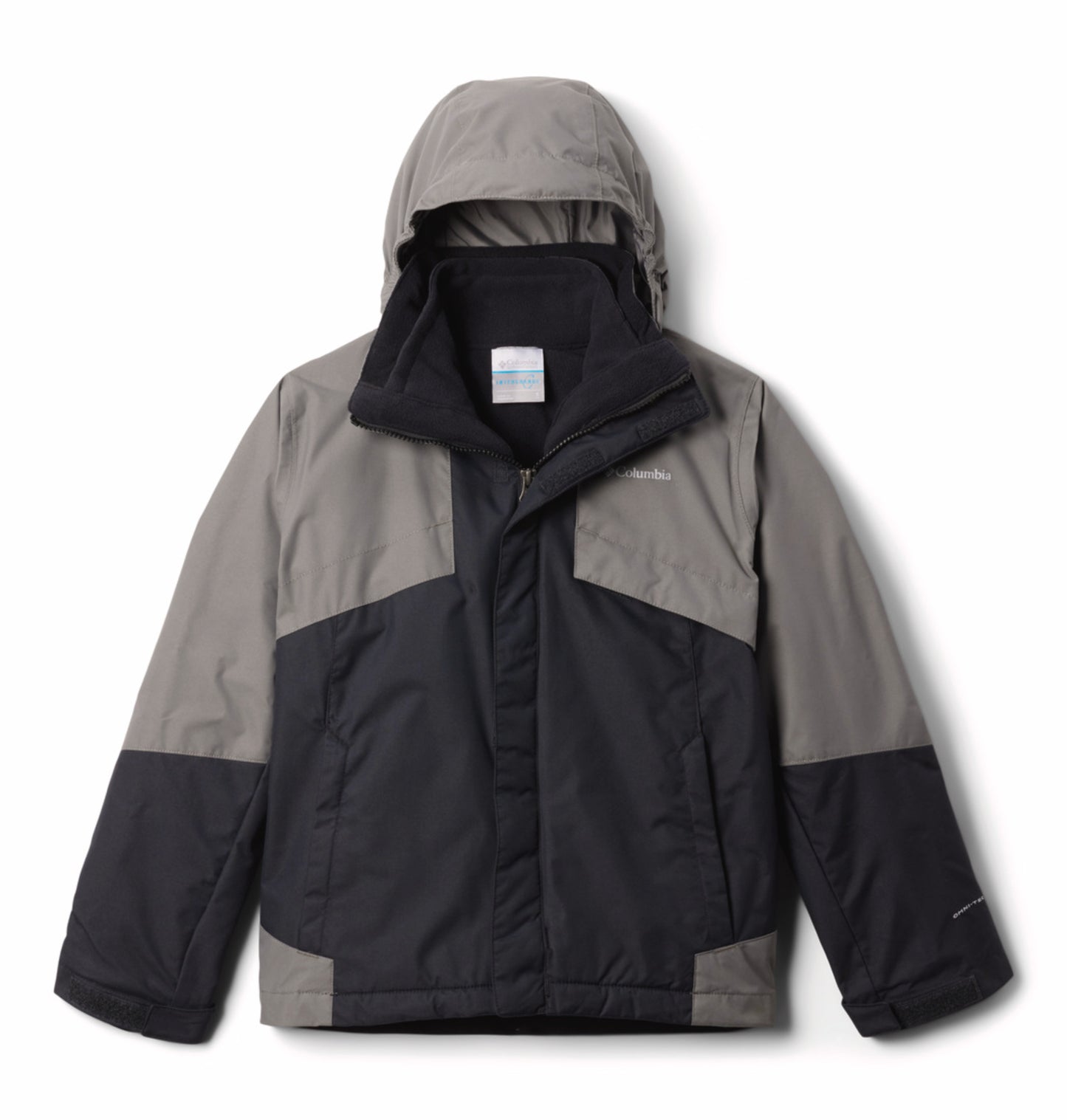 Columbia Kids Boys Black OmniHeat Reflective Bugaboo III Fleece Interchangeable Jacket