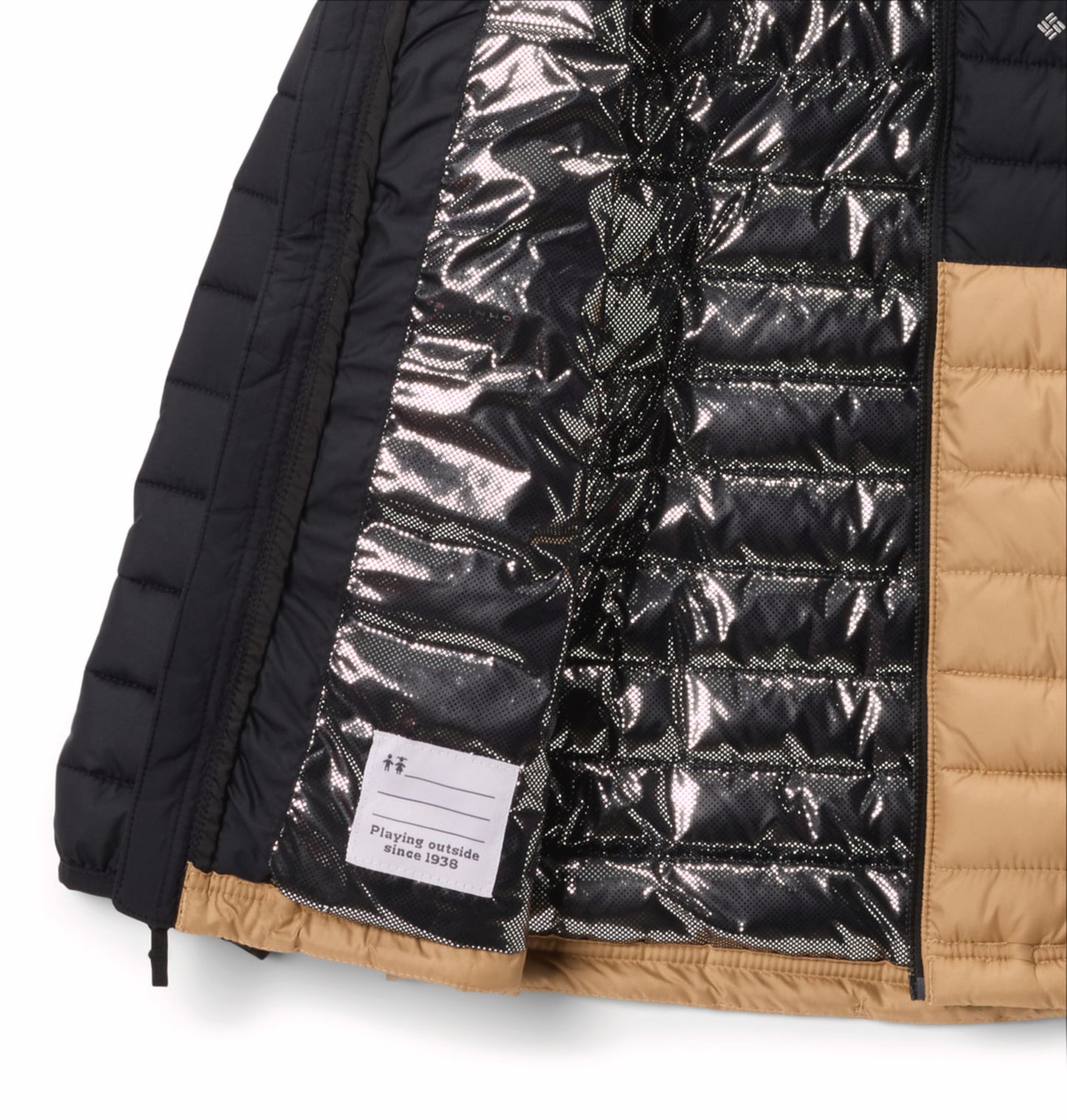 Columbia Kids Boys Brown OmniHeat Reflective Powder Lite II Down Jacket