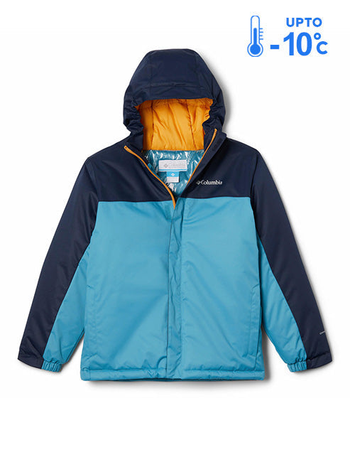 Columbia Kids Boys Navy Blue Omni-Heat Reflective Hikebound Hooded Down Jacket