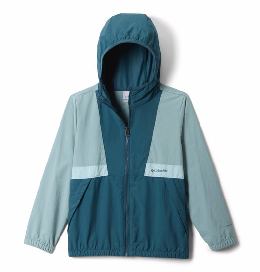 Columbia Kids Boys Blue Omni-Shade Spire Valley Windbreaker