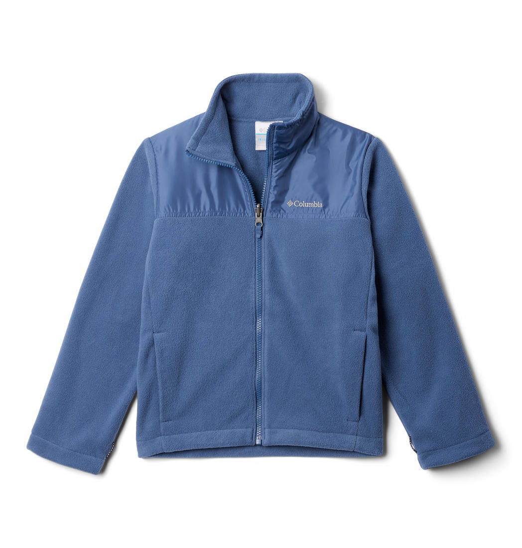Columbia Kids Boys Blue Bugaboo III Printed Fleece Interchange Jacket
