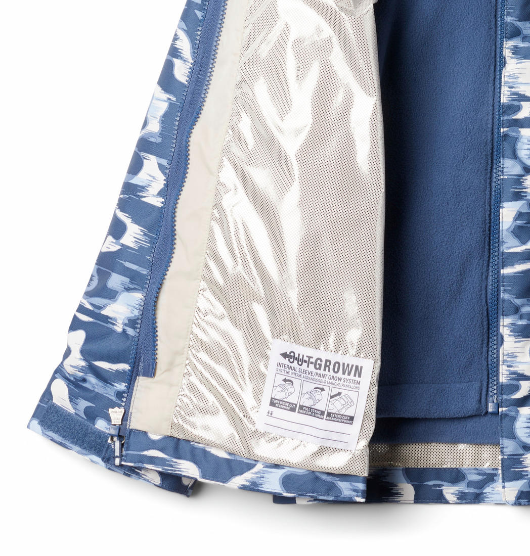 Columbia Kids Boys Blue Bugaboo III Printed Fleece Interchange Jacket