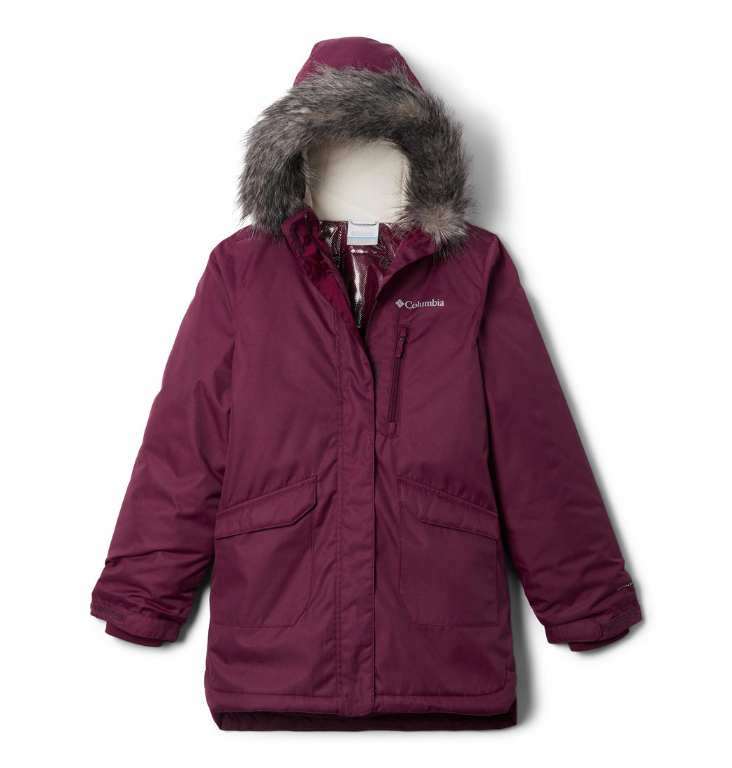 Columbia Kids Girls Purple Suttle Mountain Long Insulated Jacket