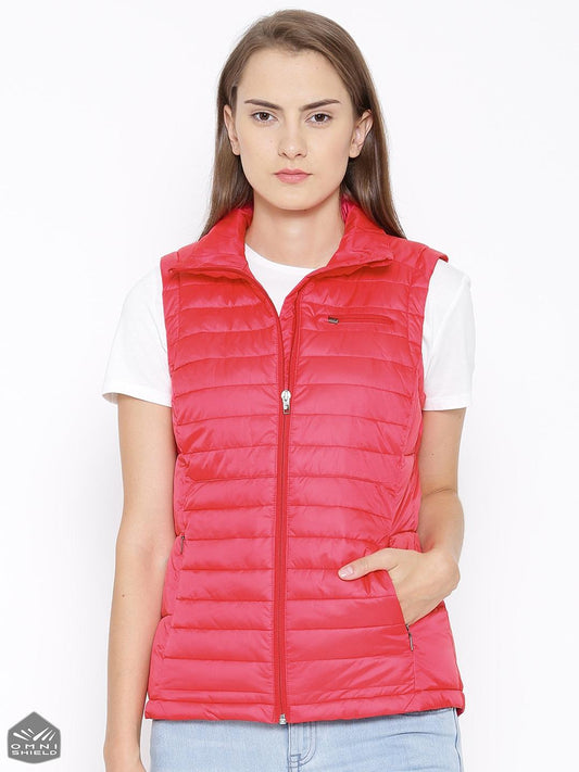 Columbia Women Red Omni-Shield Powder Pillow Vest