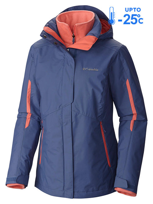 Columbia Women Blue Bugaboo Interchange Jacket