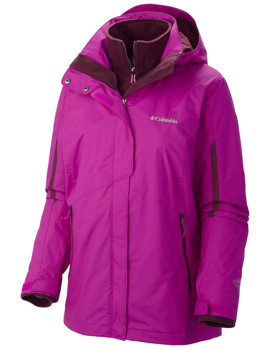 Columbia Women Purple Bugaboo Interchange Jacket
