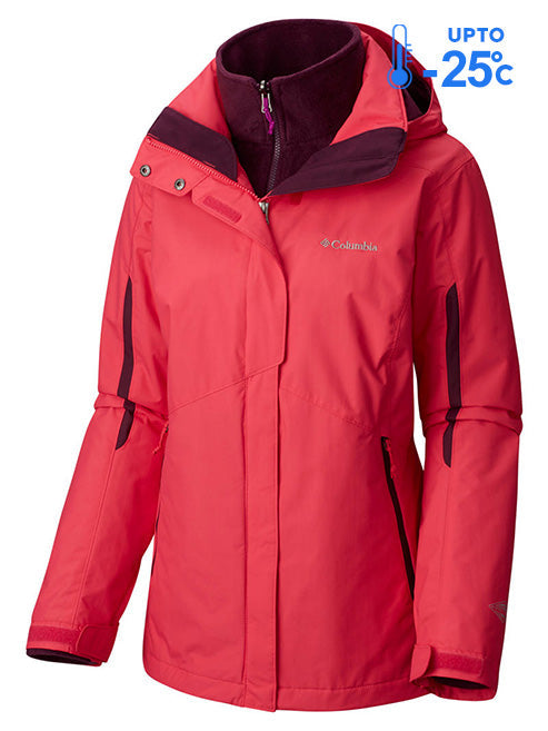 Columbia Women Red Bugaboo Interchange Jacket
