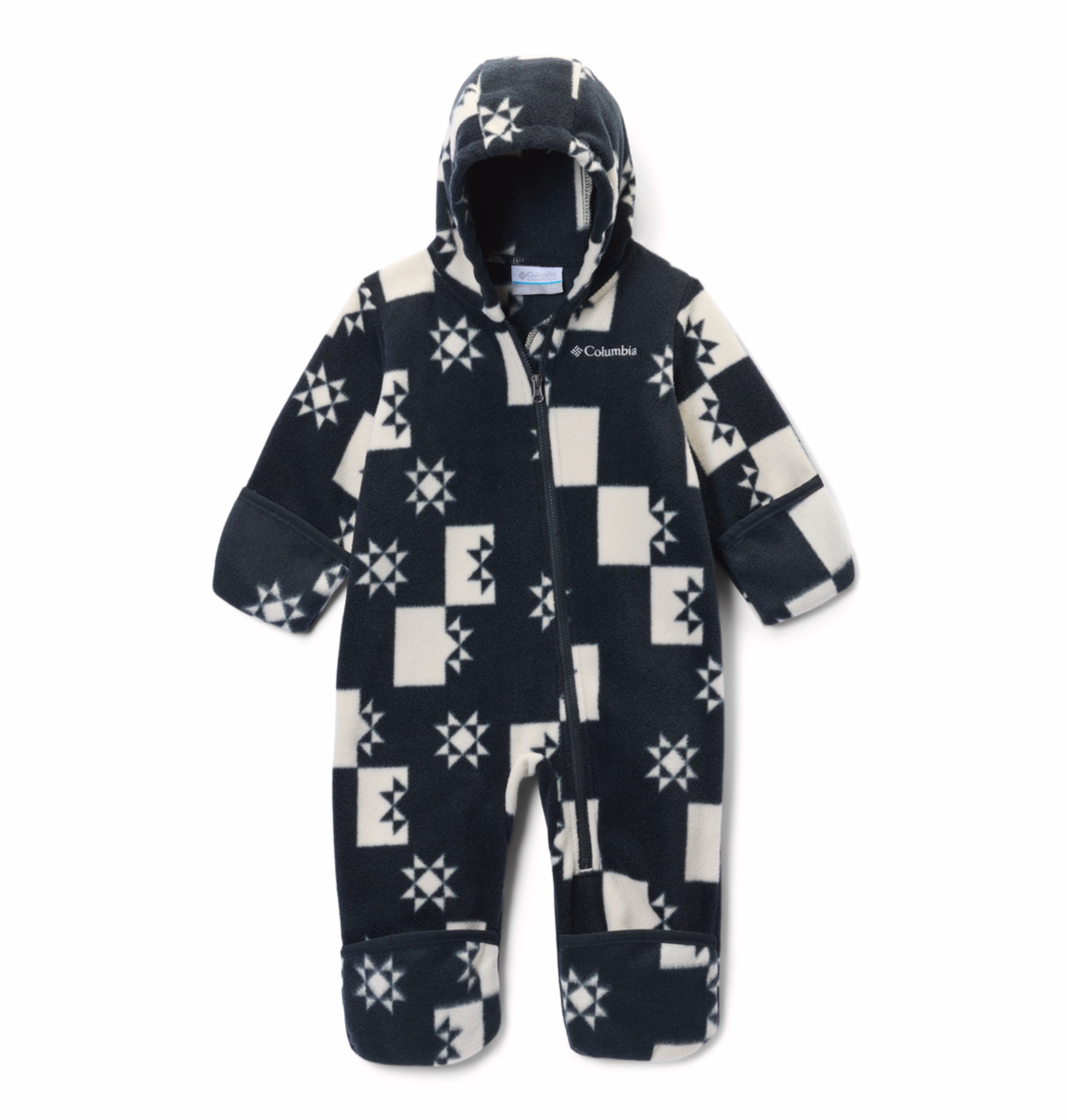 kids infant black snowtop ii bunting romper