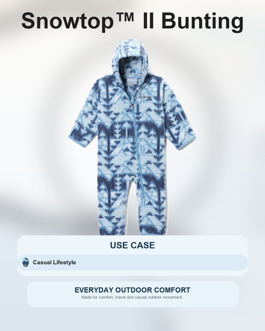 kids infant blue snowtop ii bunting romper