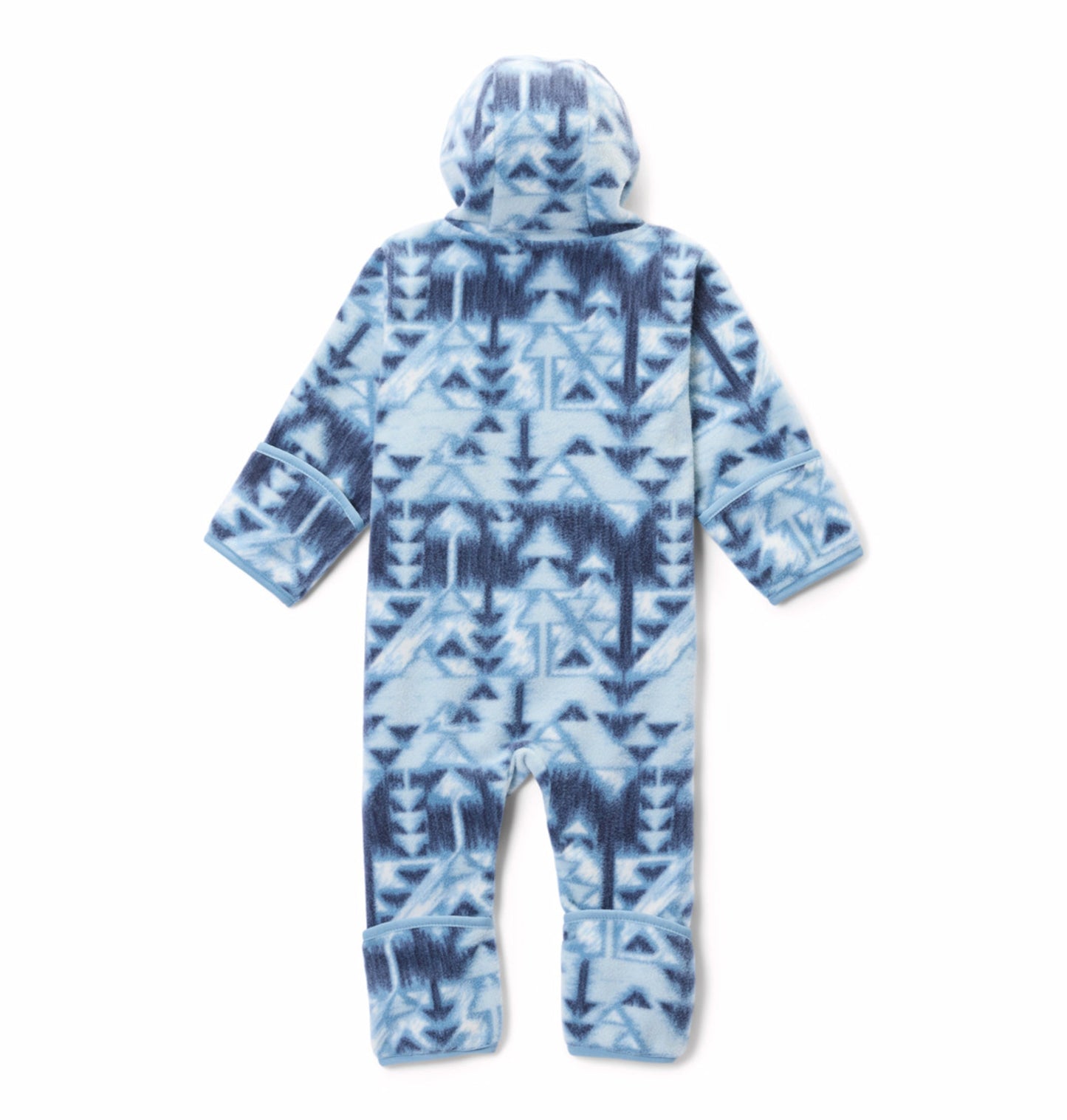 kids infant blue snowtop ii bunting romper