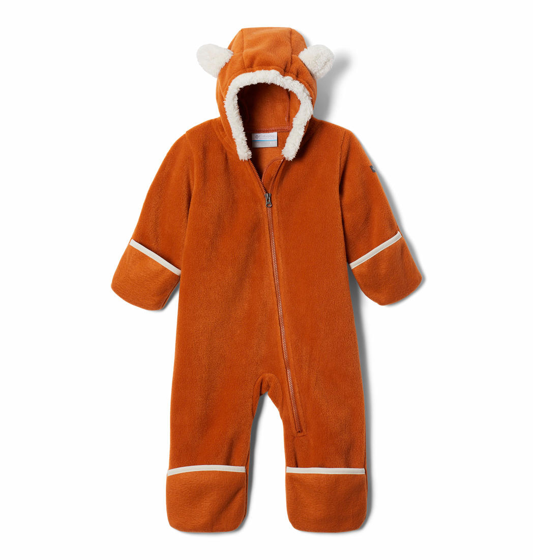 Columbia Kids Infant Orange Tiny Bear II Bunting Fleece Jacket