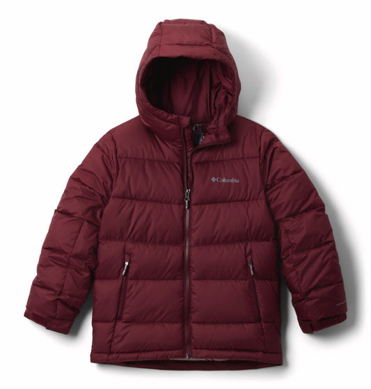 Columbia Kids Unisex Red Omni-Heat Reflective Pike Lake II Hooded Down Jacket