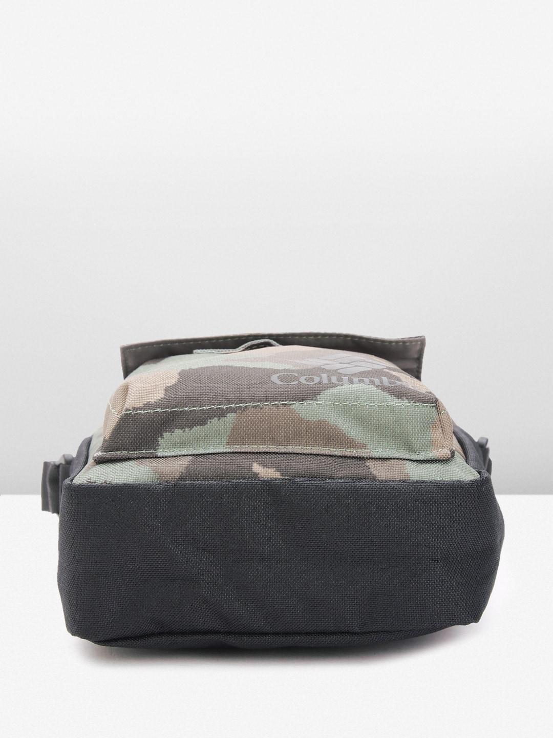 Columbia Unisex Green Zigzag Side Bag