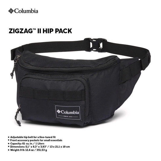 Columbia Unisex Black Zigzag II Hip Pack 1 L