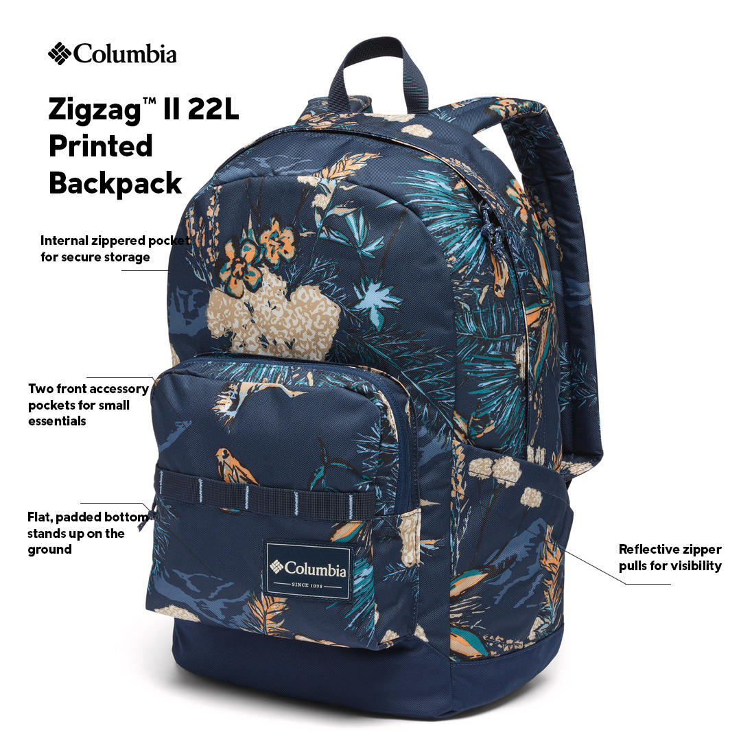 Columbia Unisex Blue Zigzag II 22L Printed Backpack