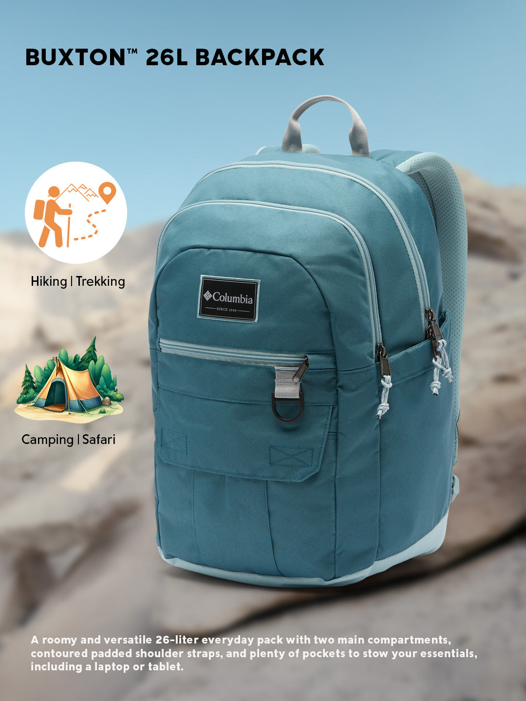 Columbia Unisex Blue Buxton 26L Backpack