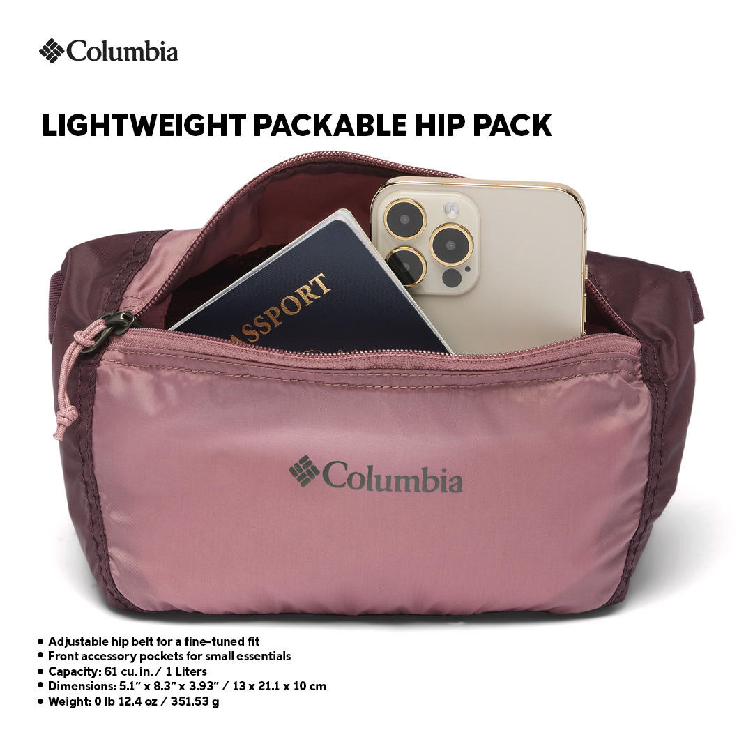 Columbia Unisex Grey Lightweight Packable Hip Pack 2 L