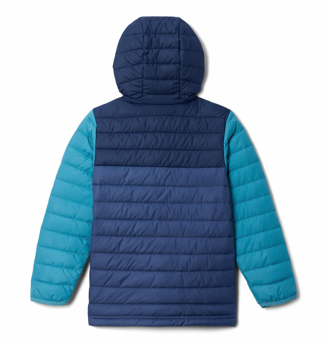 Columbia Kids Boys Navy Blue Powder Lite Hooded Jacket