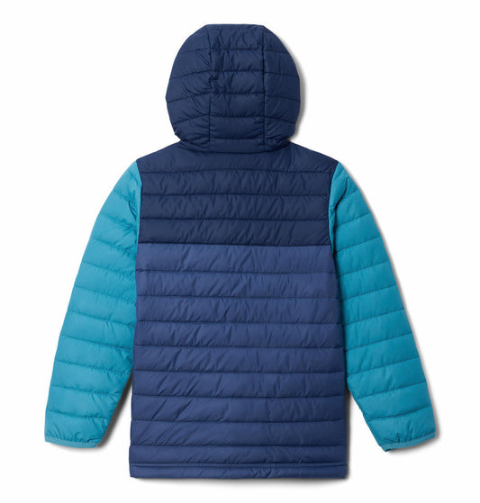 Columbia Kids Boys Navy Blue Powder Lite Hooded Jacket