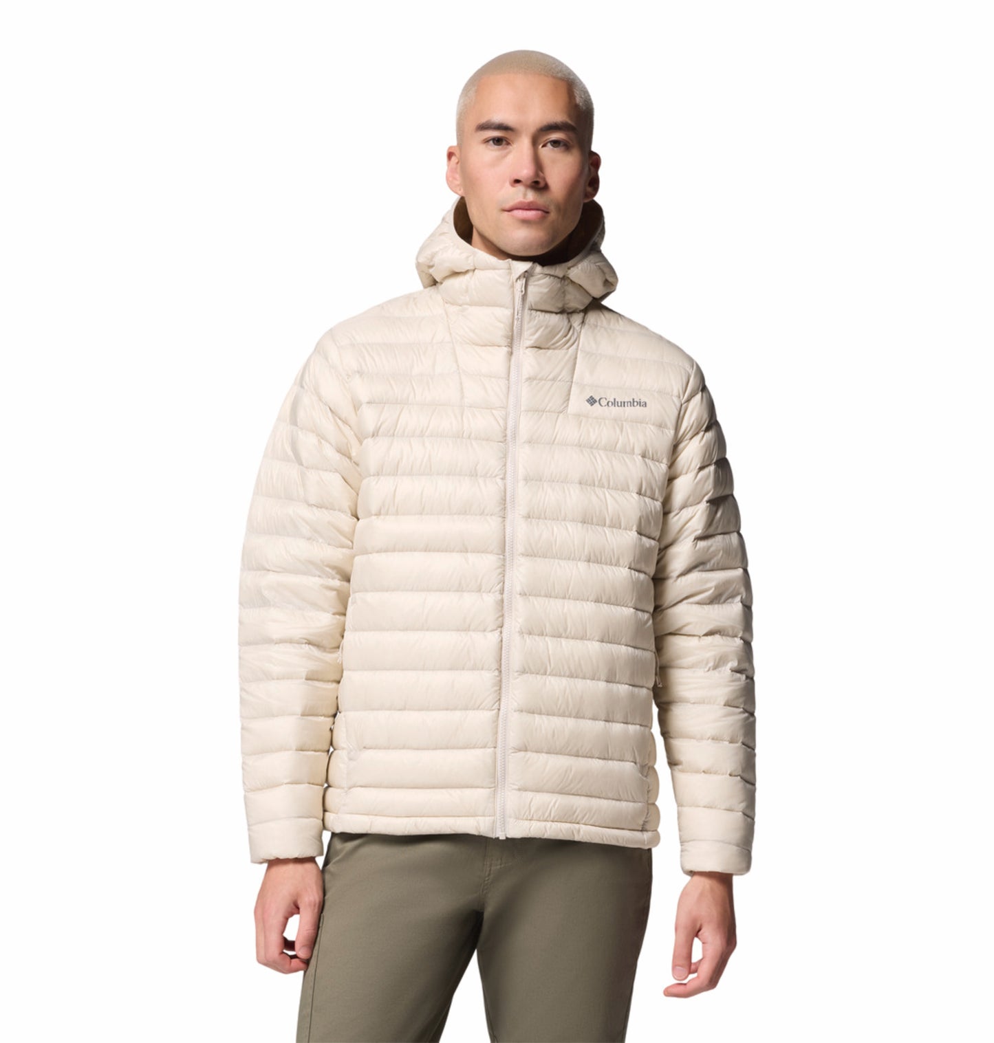Columbia Men Beige Omni-Shield Corelite Hooded Down Jacket