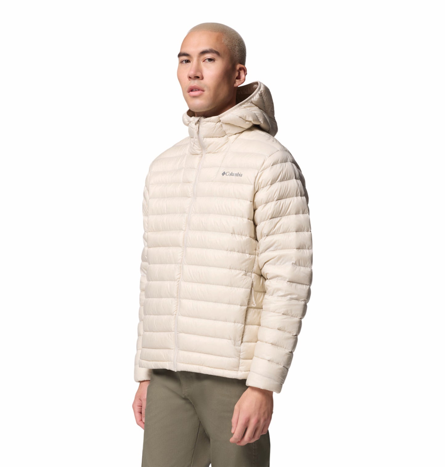 Columbia Men Beige Omni-Shield Corelite Hooded Down Jacket