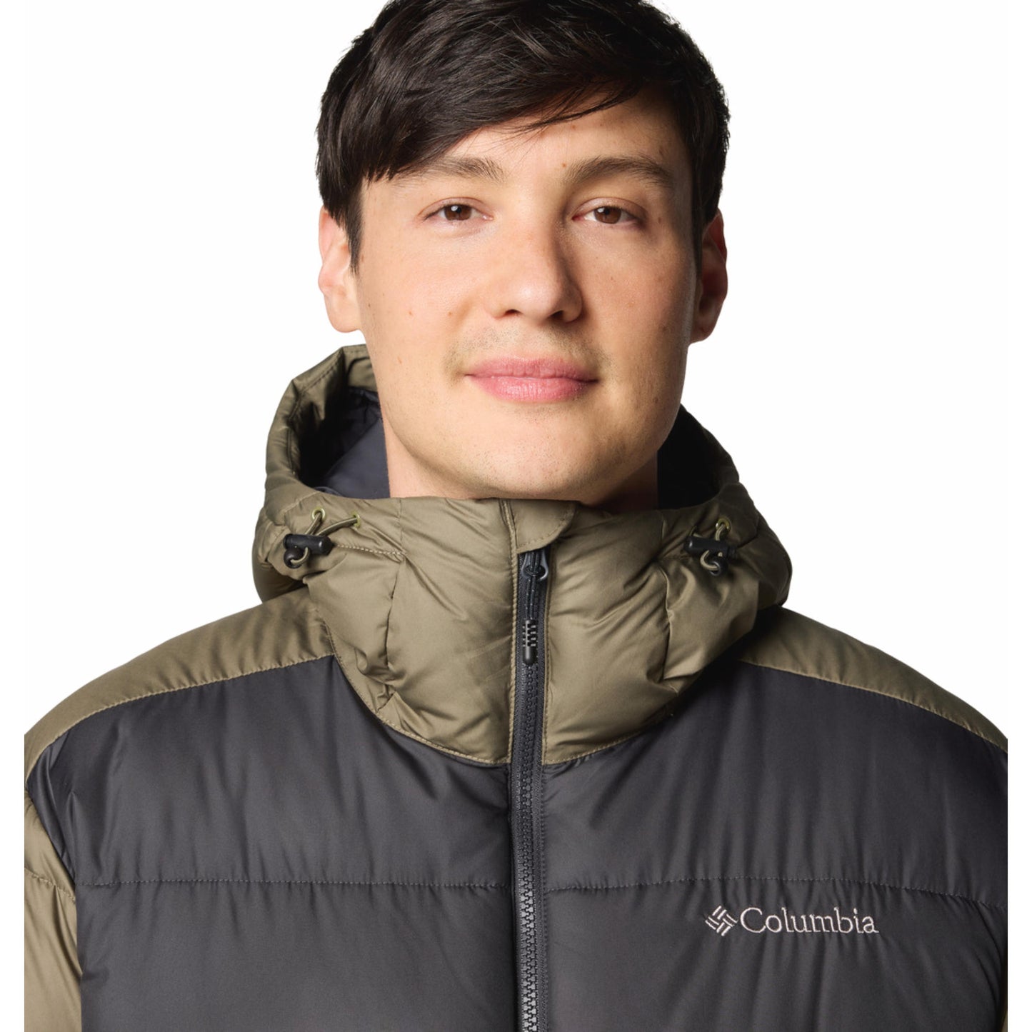 Columbia Men Olive Omni-Heat Reflective Pike Lake II Hooded Jacket