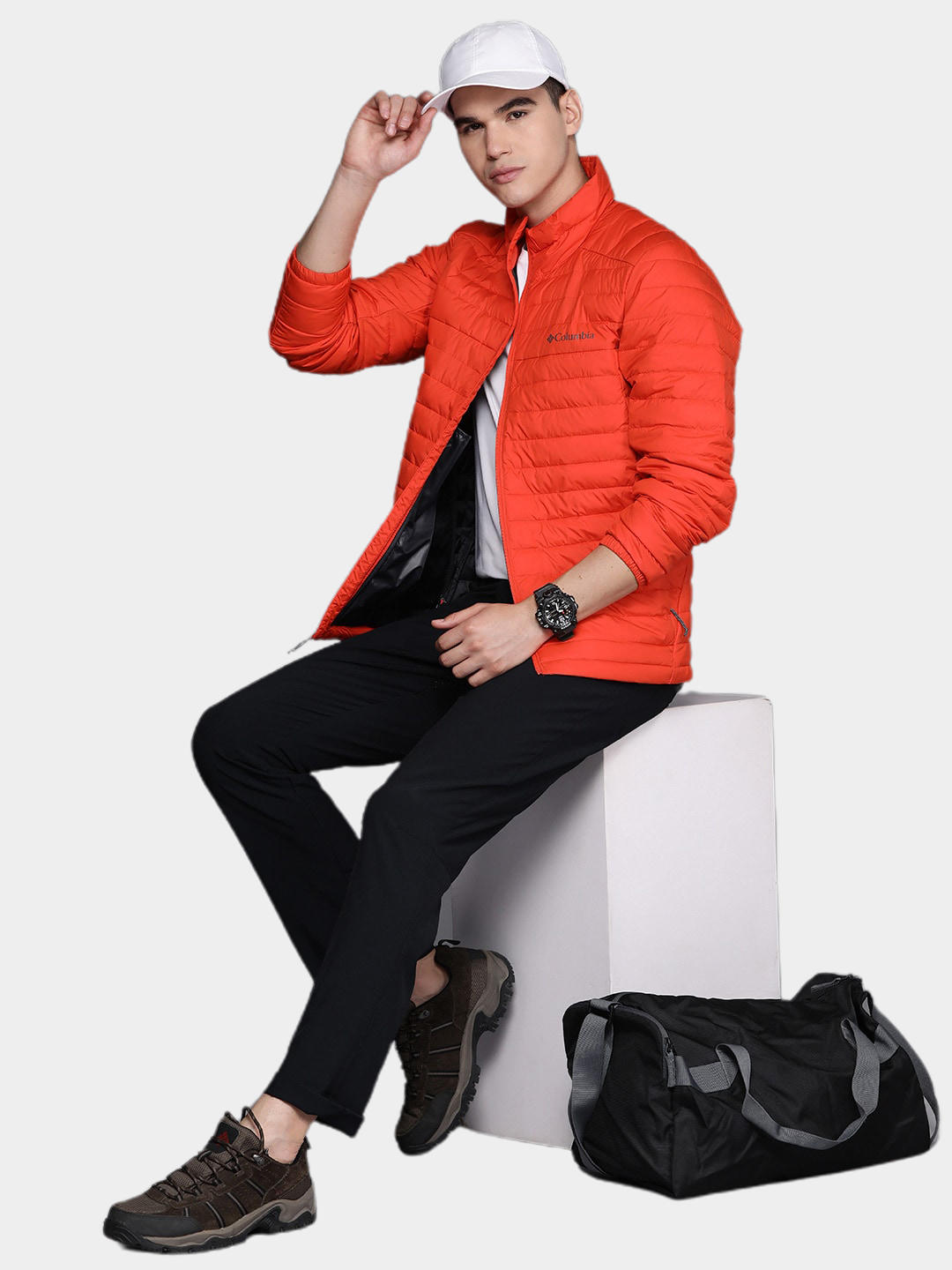 Columbia Men Orange Silver Falls Jacket