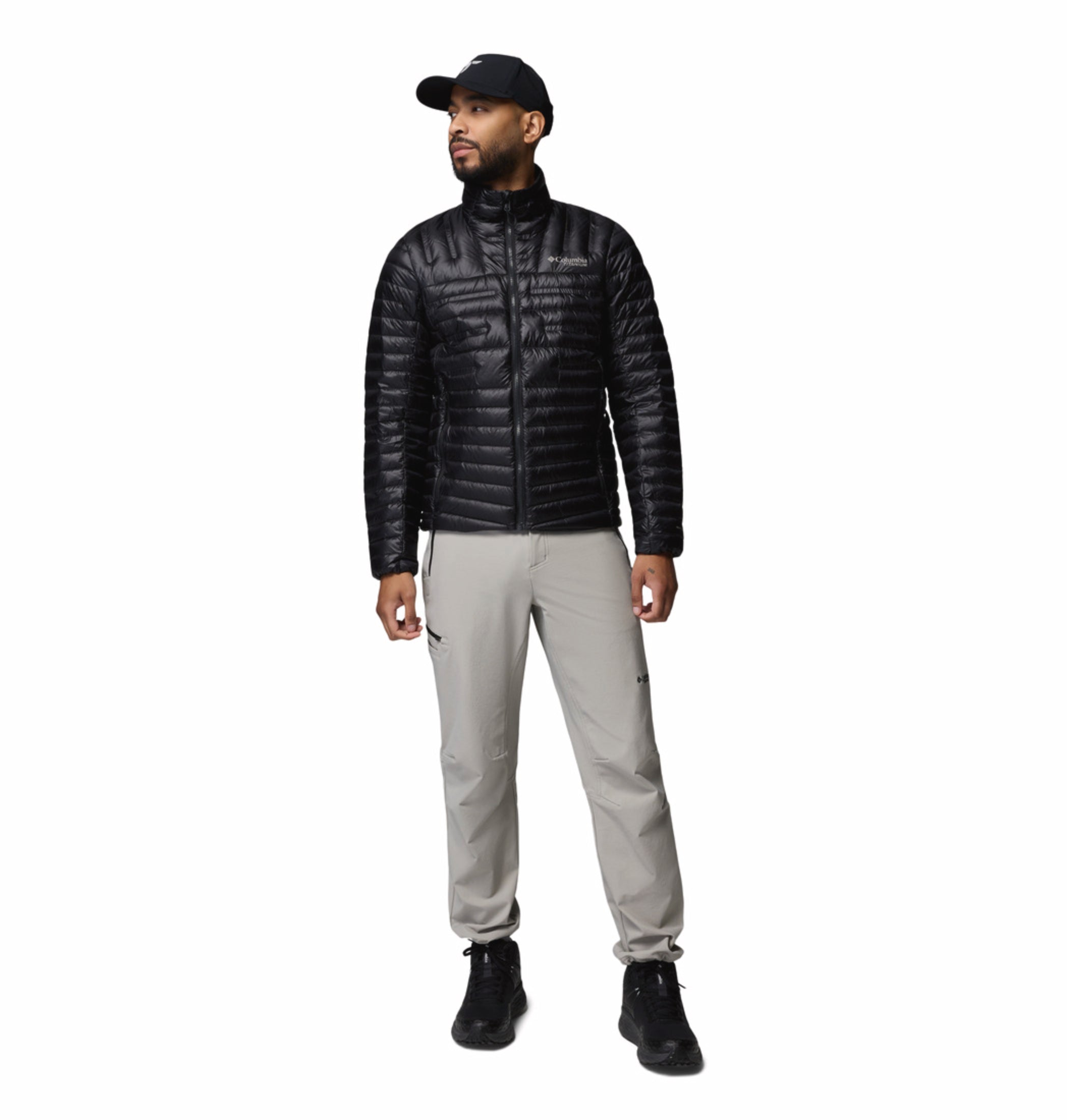 men black omni heat arctic endevour mountain down jacket