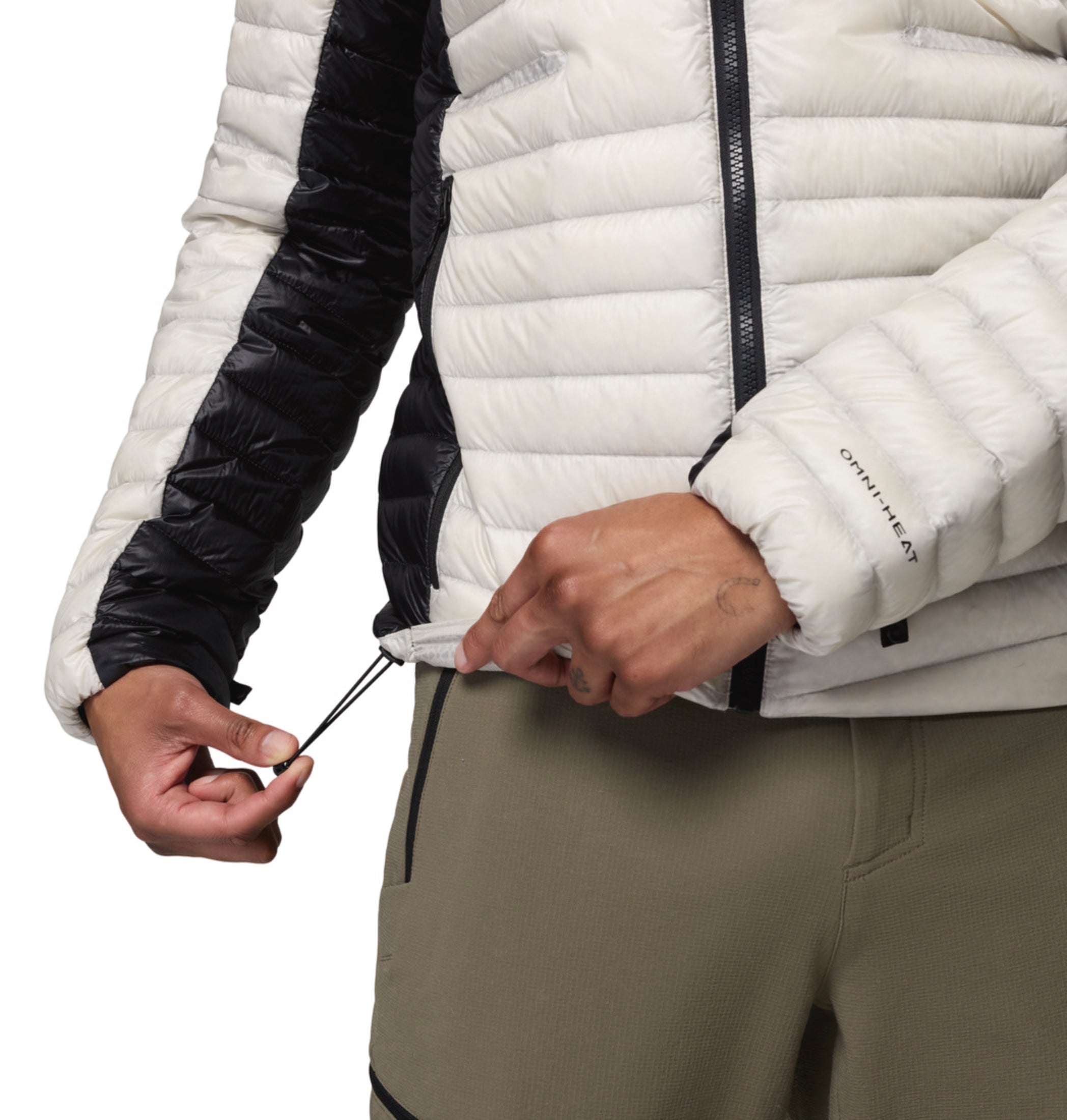 men beige omni heat arctic endevour mountain down jacket