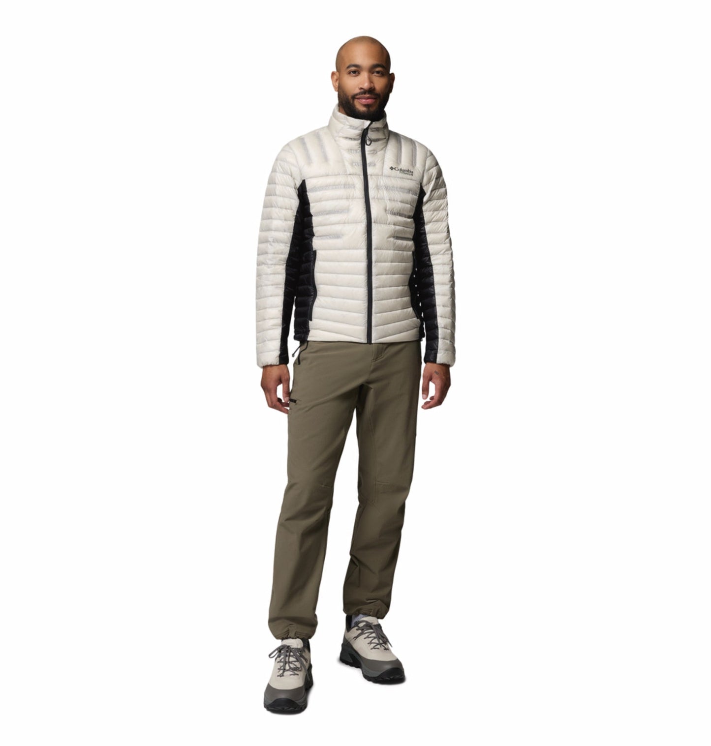 men beige omni heat arctic endevour mountain down jacket