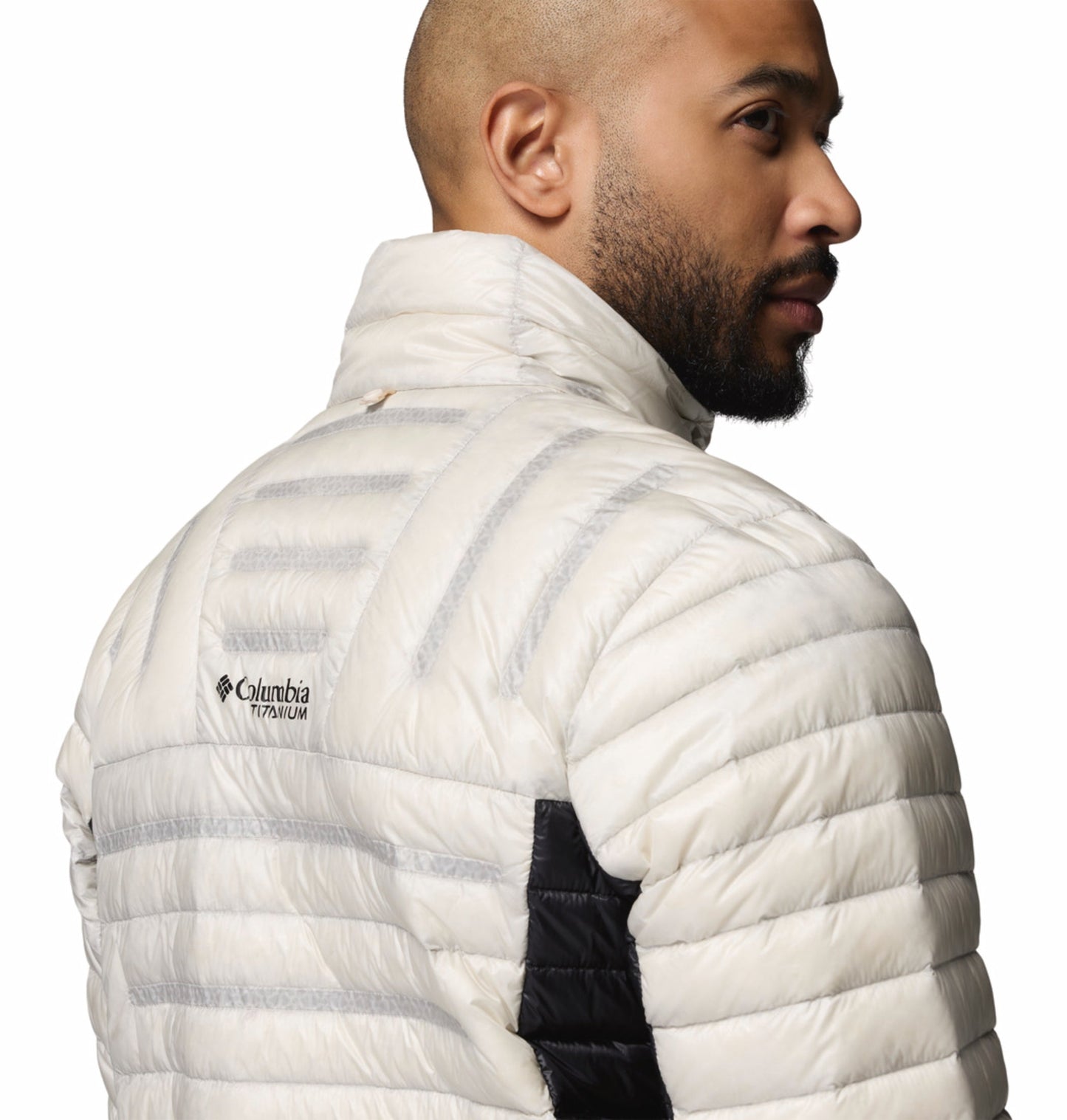 men beige omni heat arctic endevour mountain down jacket