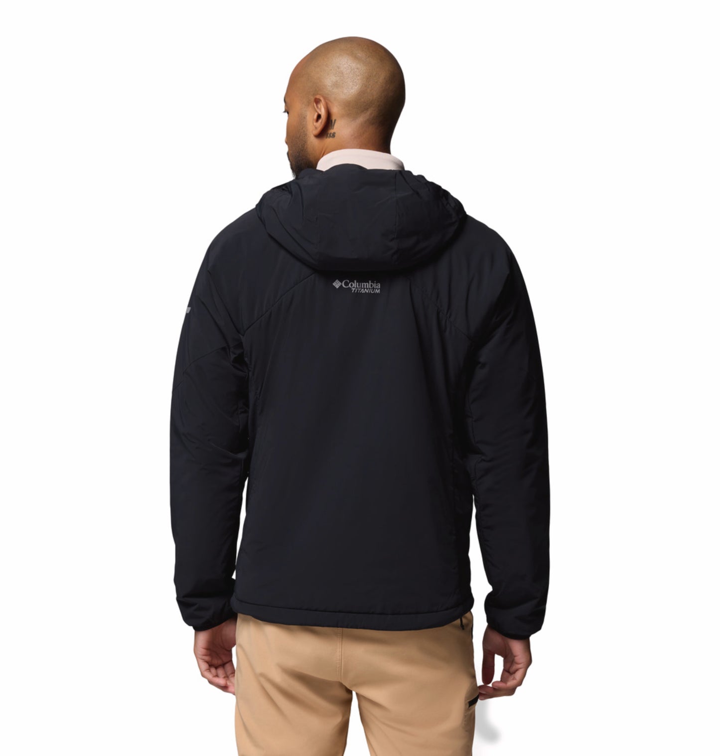 Columbia Men Black Omni-Shield Silver Leaf Lite Hooded Down Jacket