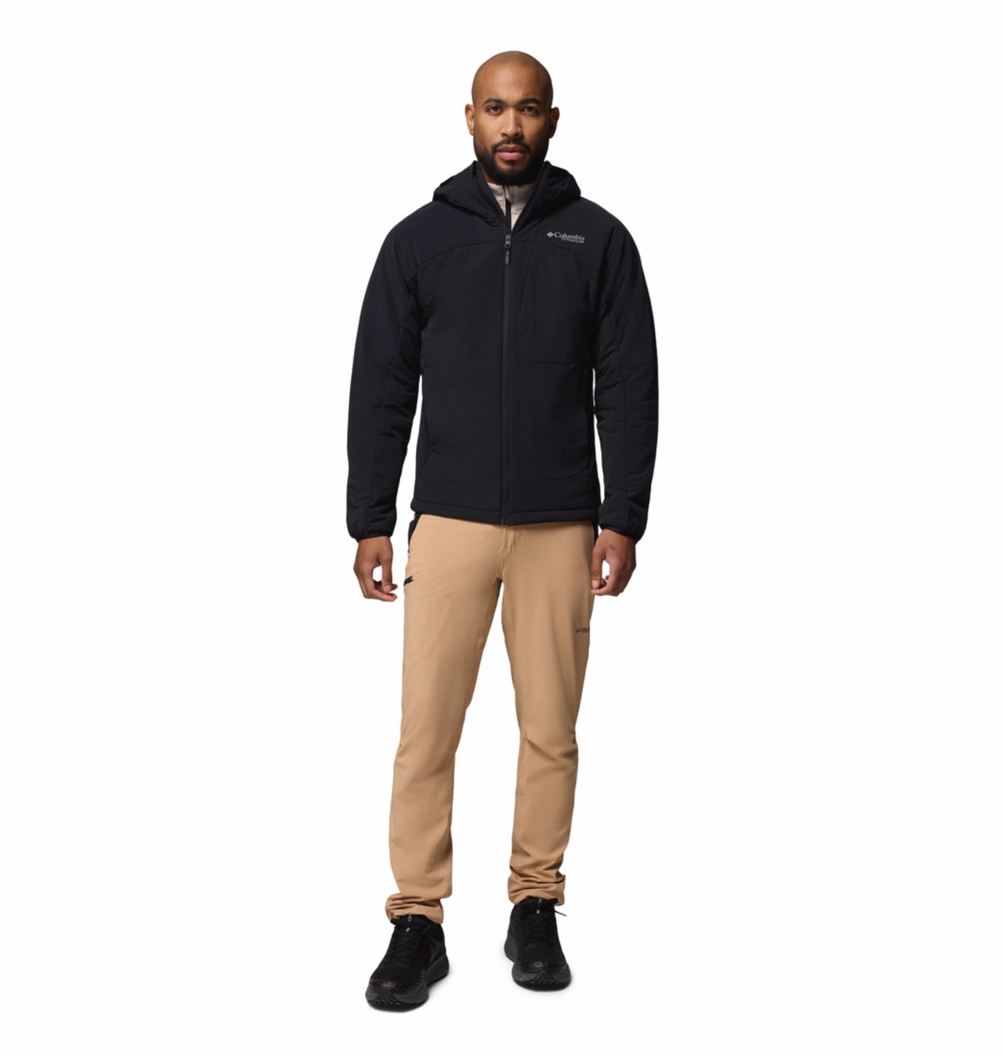 Columbia Men Black Omni-Shield Silver Leaf Lite Hooded Down Jacket