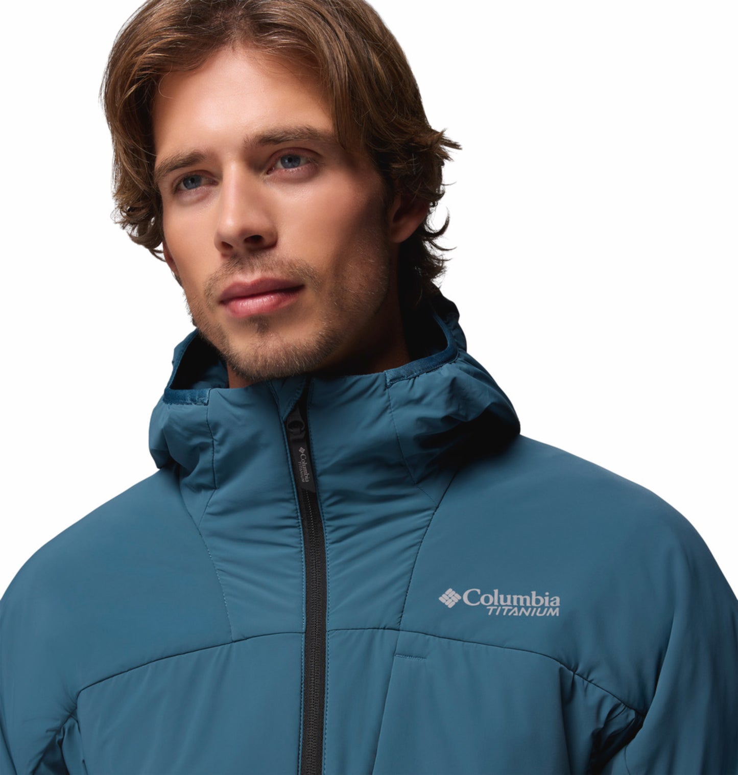 Columbia Men Blue Omni-Shield Silver Leaf Lite Hooded Down Jacket