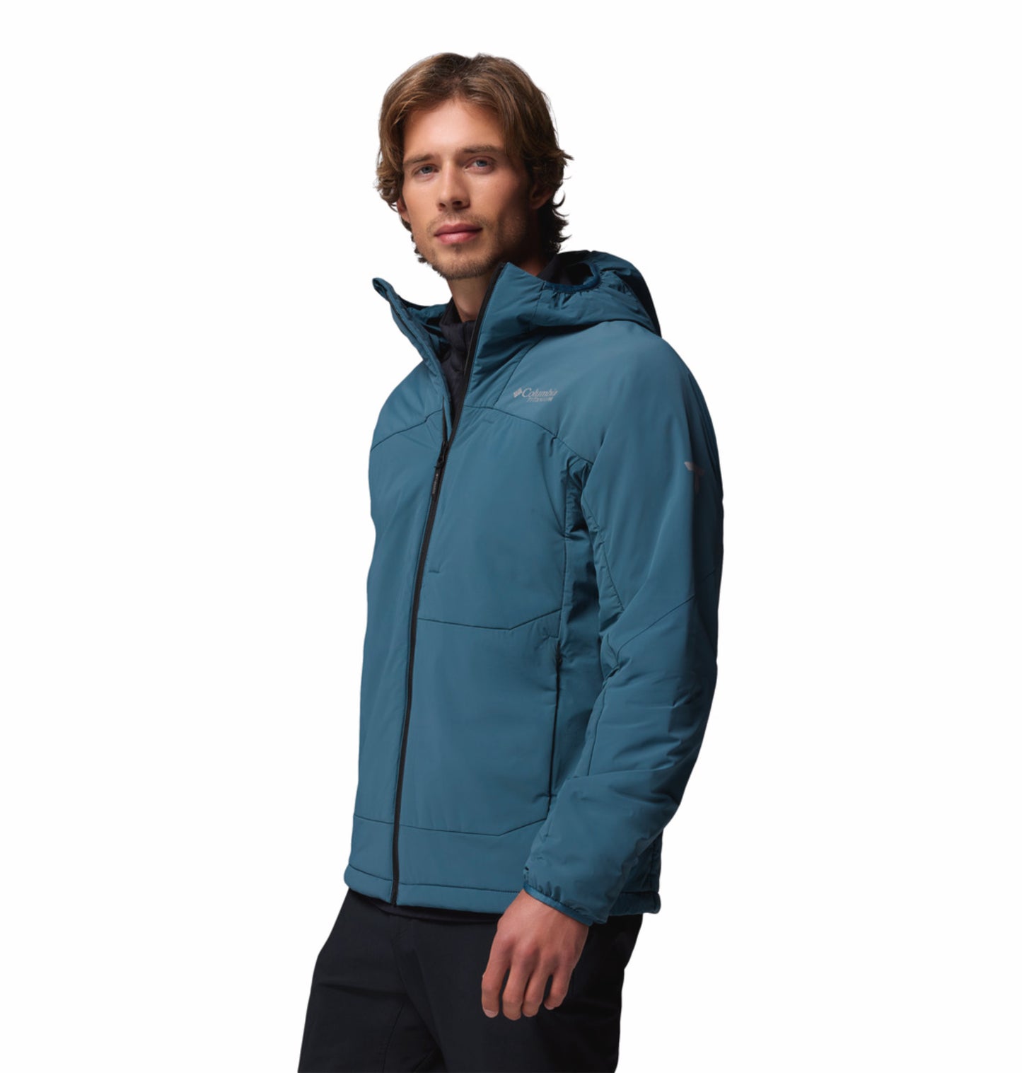 Columbia Men Blue Omni-Shield Silver Leaf Lite Hooded Down Jacket