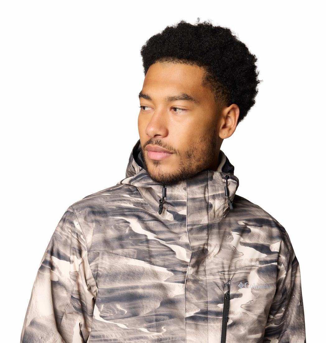 Columbia Mens Brown Whirlibird V Printed Interchange Jacket