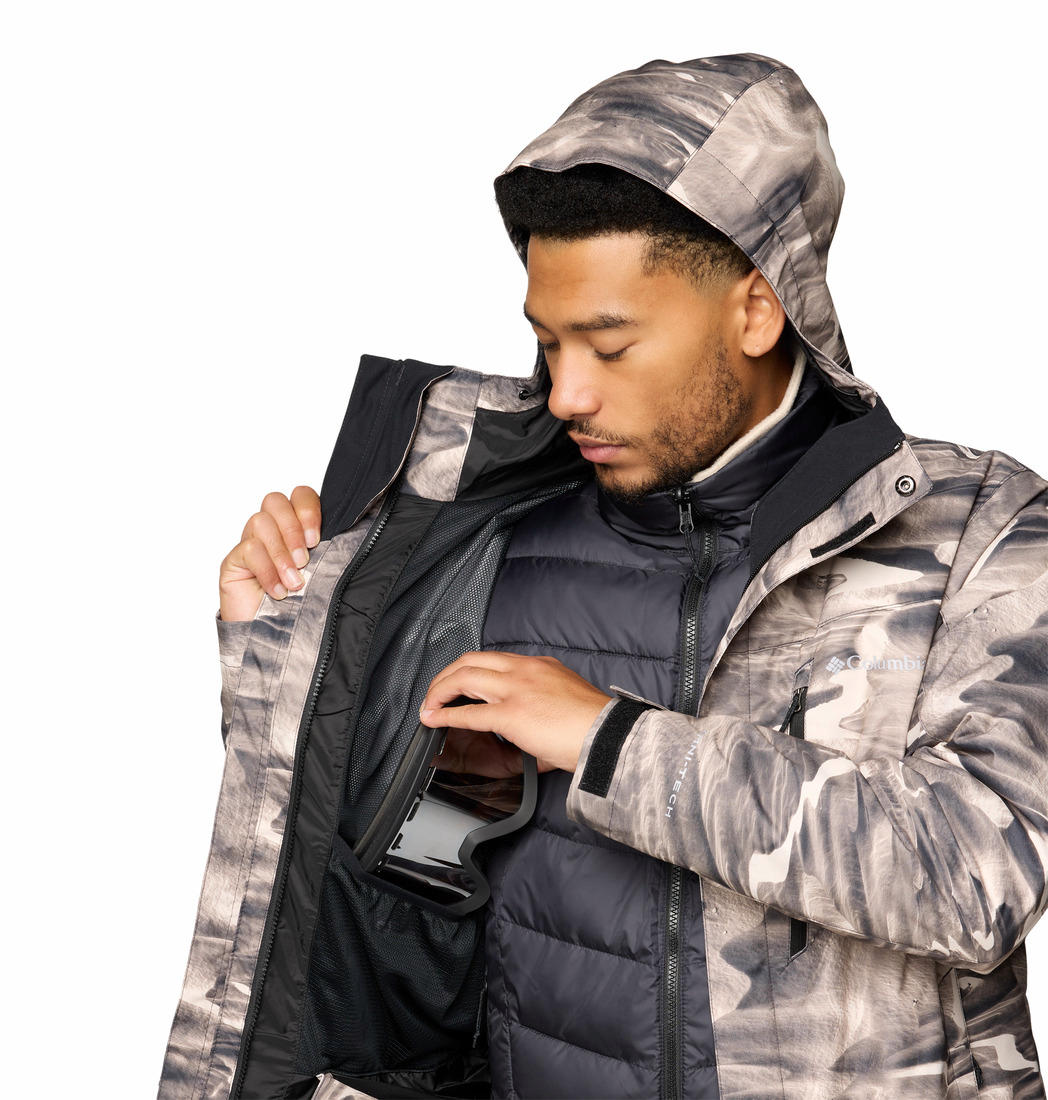 Columbia Mens Brown Whirlibird V Printed Interchange Jacket
