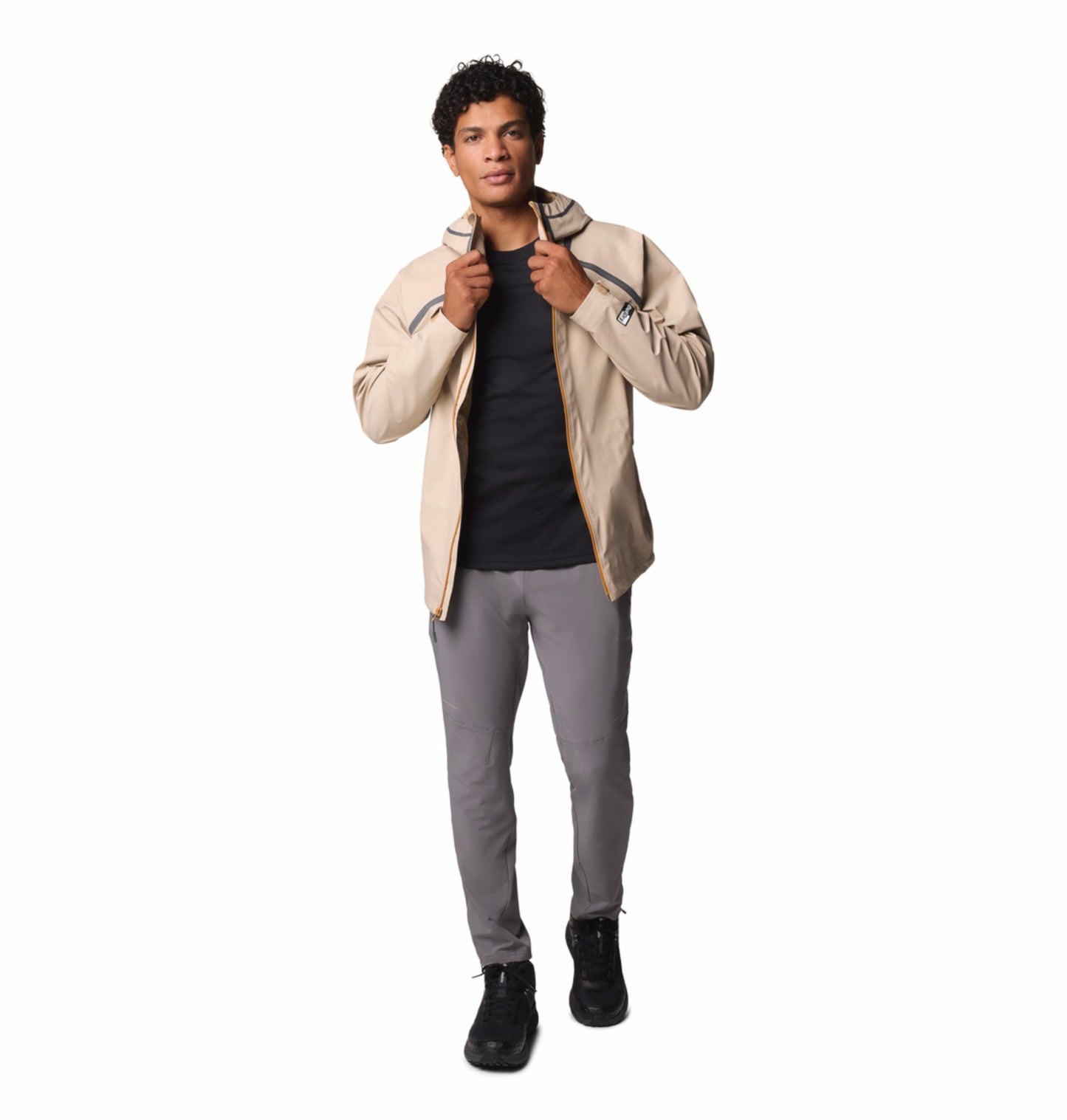 Columbia Mens Beige OutDry Extreme Reign No Shine Rain Jacket