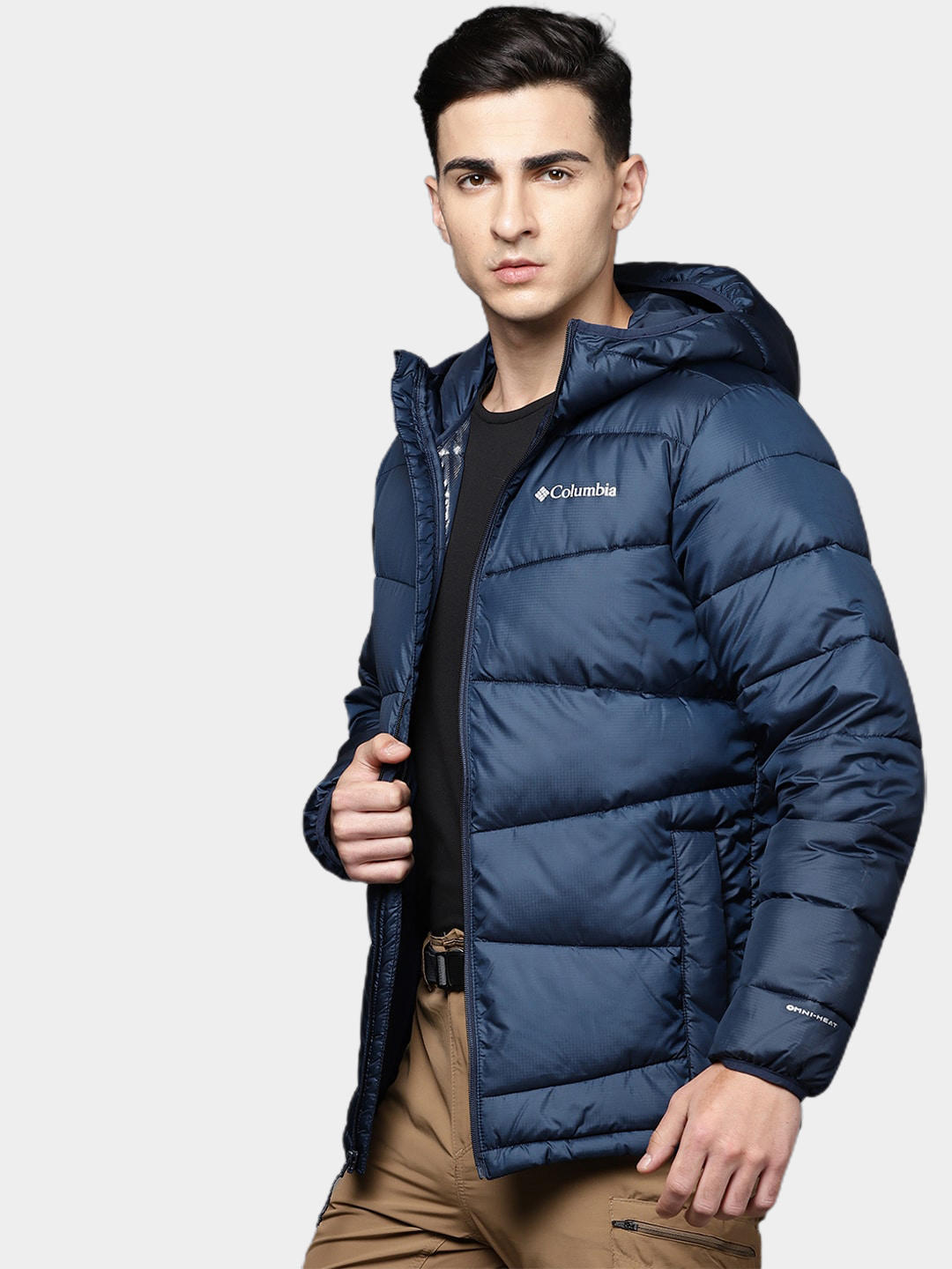 Columbia Men Navy Blue Fivemile Butte Hooded Jacket